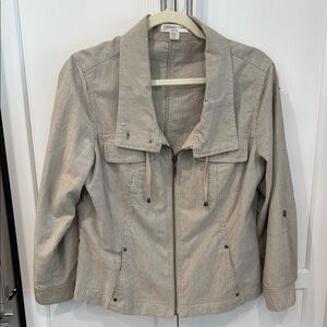 Coldwater Creek Women's Gray and cream Jacket